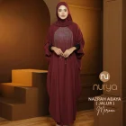 MEROON NURYA - NAZRAH ABAYA KAFTAN JALUR KAIN MATERIAL CEY PREMIUM IRON LESS