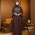 RICH BROWN NURYA - NAZRAH ABAYA KAFTAN JALUR KAIN MATERIAL CEY PREMIUM IRON LESS