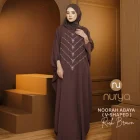 Rich Brown - Noorah V-Shape Abaya Kaftan Kain CEY Premium Ironless Muslimah Batwing Clothing