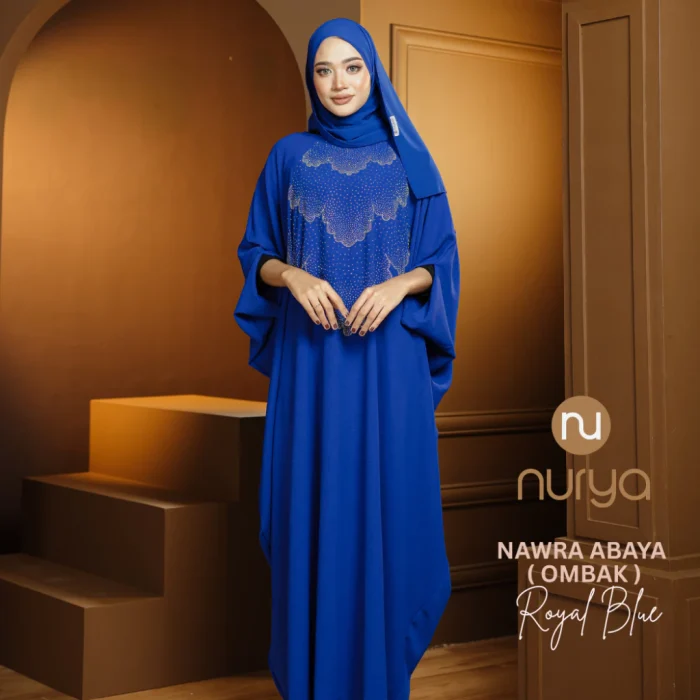 Royal Blue - NAWRA ABAYA KAFTAN OMBAK KAIN MATERIAL CEY PREMIUM IRON LESS Royal Blue - NAWRA ABAYA KAFTAN OMBAK KAIN MATERIAL CEY PREMIUM IRON LESS