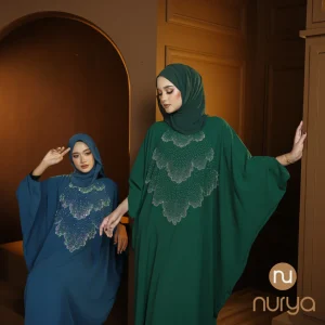NAWRA ABAYA KAFTAN OMBAK KAIN MATERIAL CEY PREMIUM IRON LESS